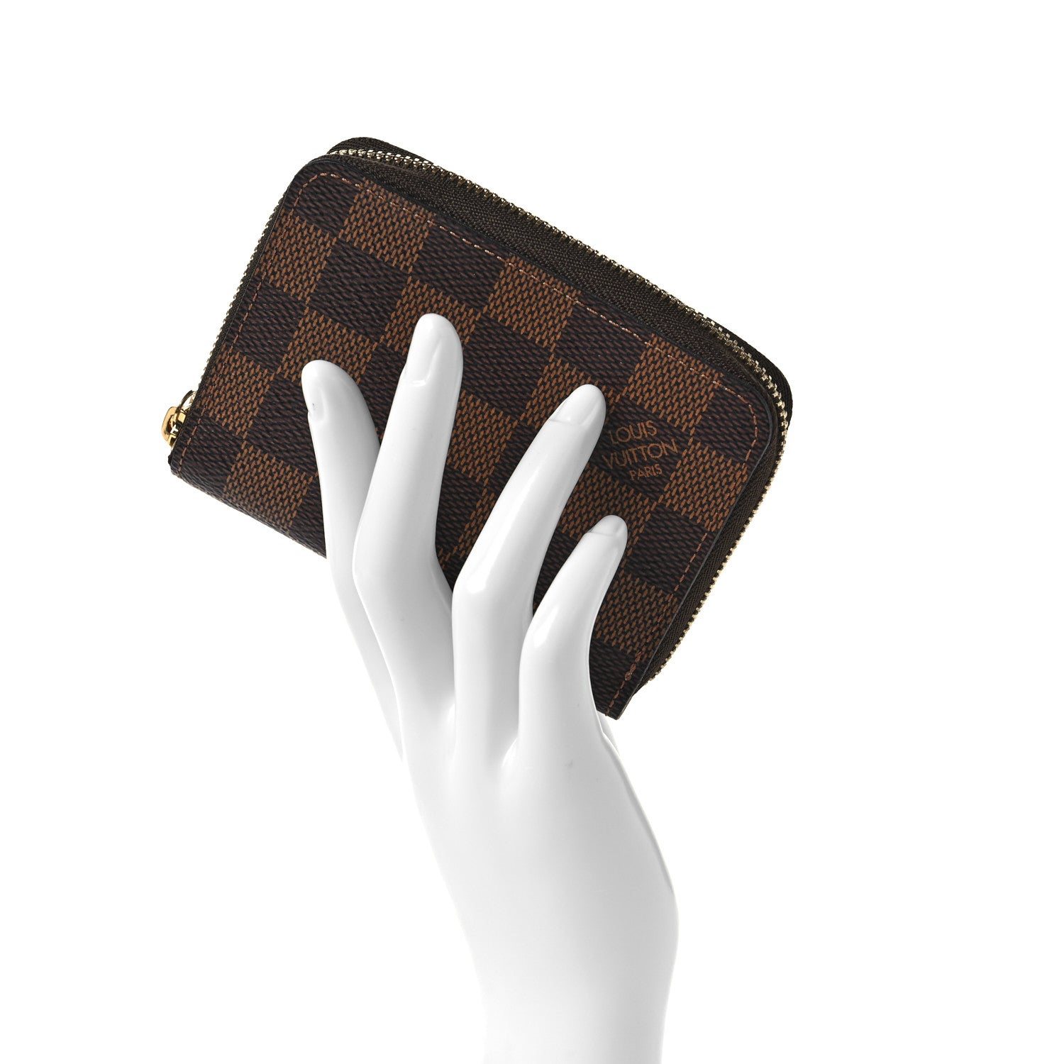 Louis Vuitton Damier Ebene Zippy Coin Purse Rose Ballerine 2 of 6