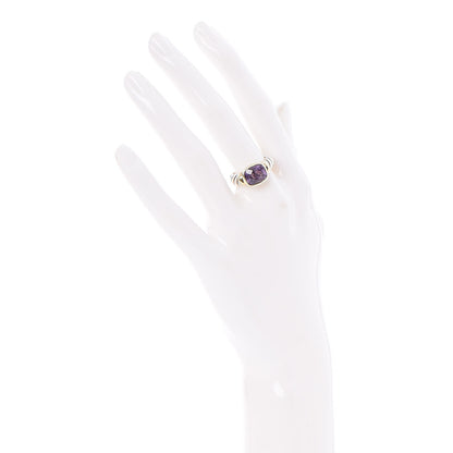 David Yurman Sterling Silver 14K Yellow Gold Amethyst 10mm Noblesse Ring 52 6 2 of 6