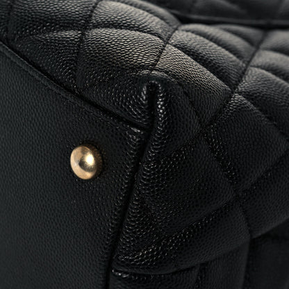 Chanel Caviar Lizard Quilted Small Coco Handle Flap Black 10 of 11