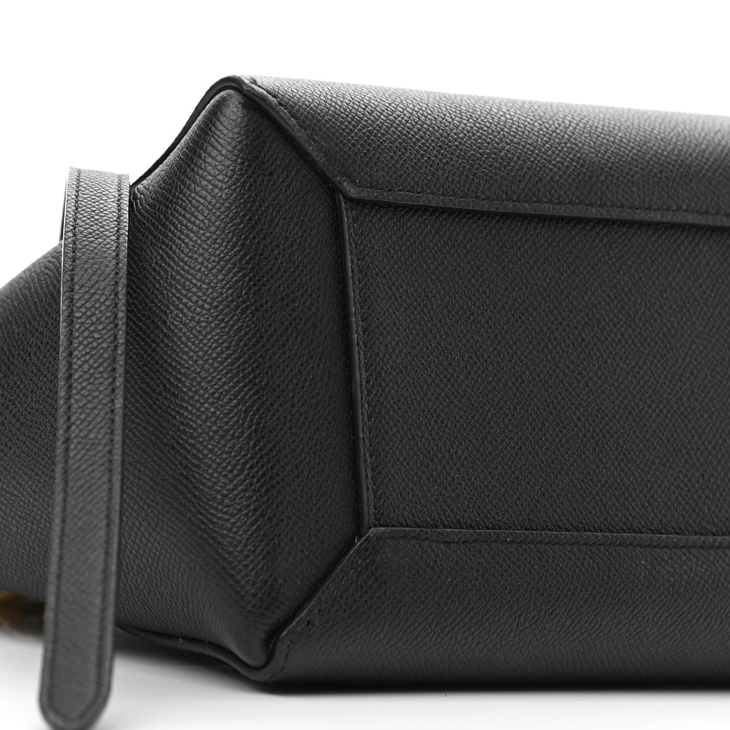 Grained Calfskin Micro Belt Bag Black