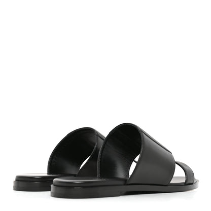 Hermes Calfskin Mona Sandals 36.5 Black 5 of 8