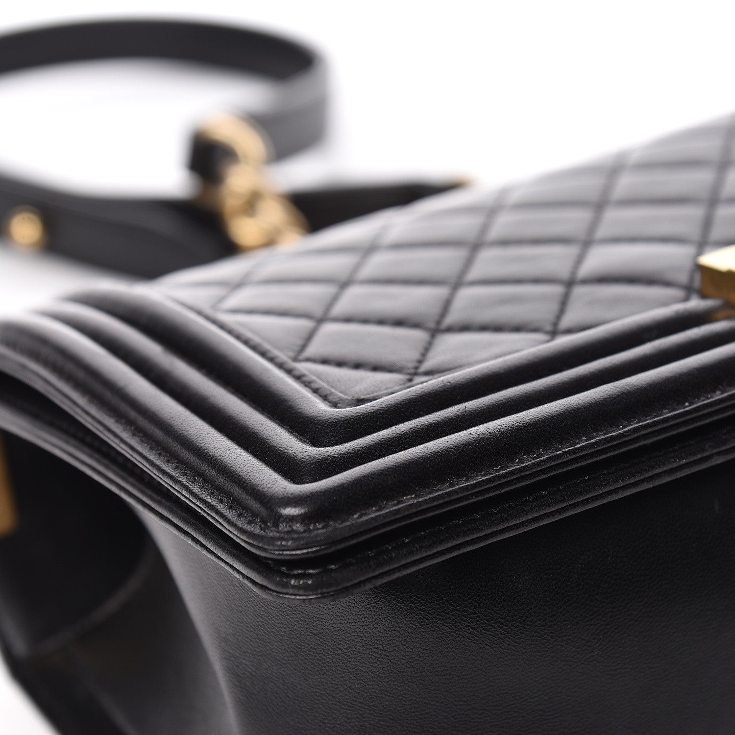 Chanel Lambskin Quilted Medium Boy Flap Black 11 of 21