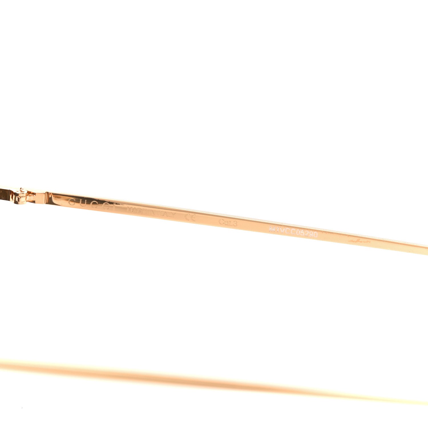 Gucci Square Frame GG0437SA Sunglasses Gold 6 of 8