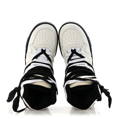 Saint Laurent Calfskin Smith High Top Sneakers 36 White Black 4 of 20