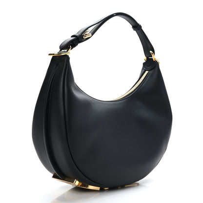 Fendi Vitello Grace Matte Small Fendigraphy Hobo Bag Black 3 of 10