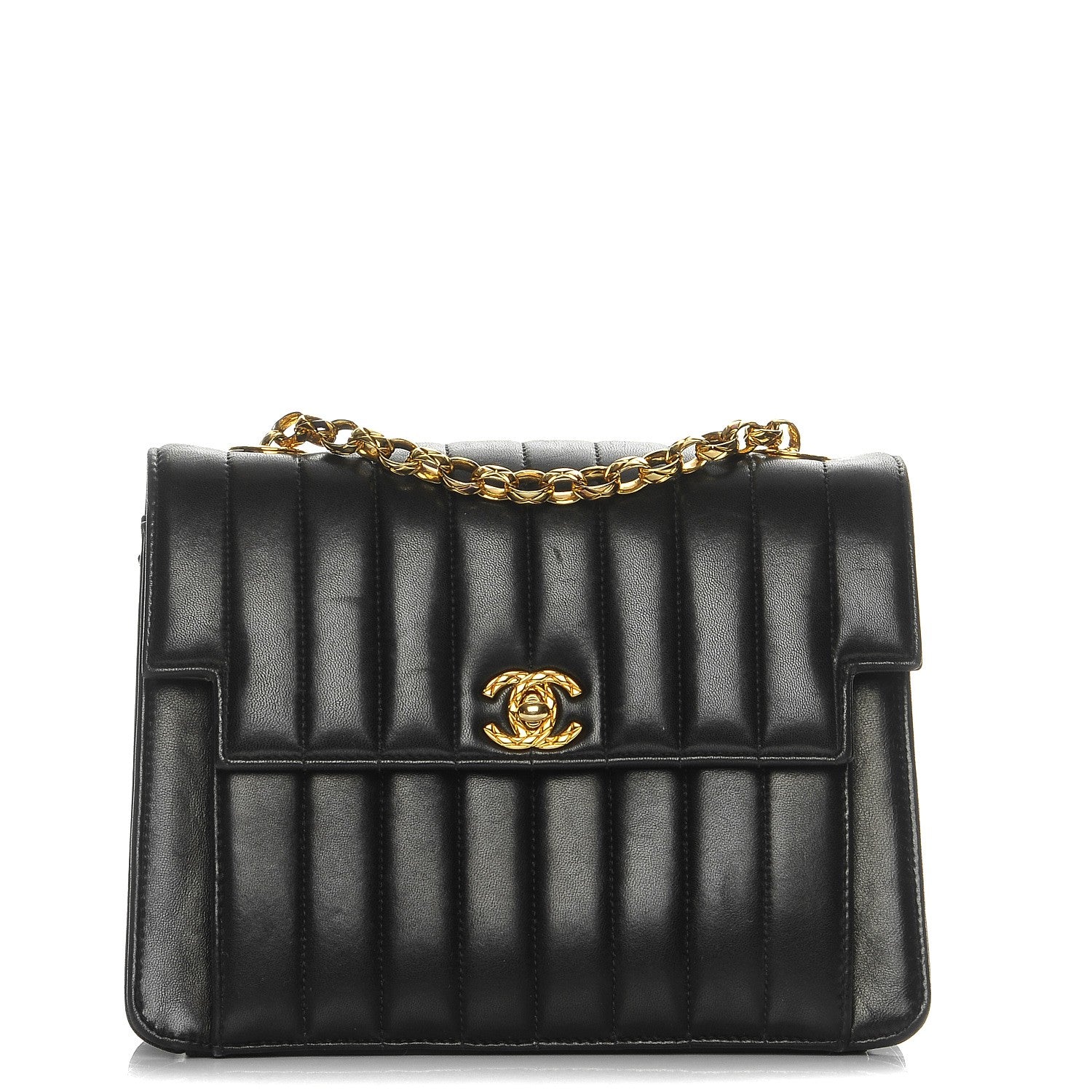 Chanel Lambskin Vertical Quilt Small Square Flap Black 1 of 9