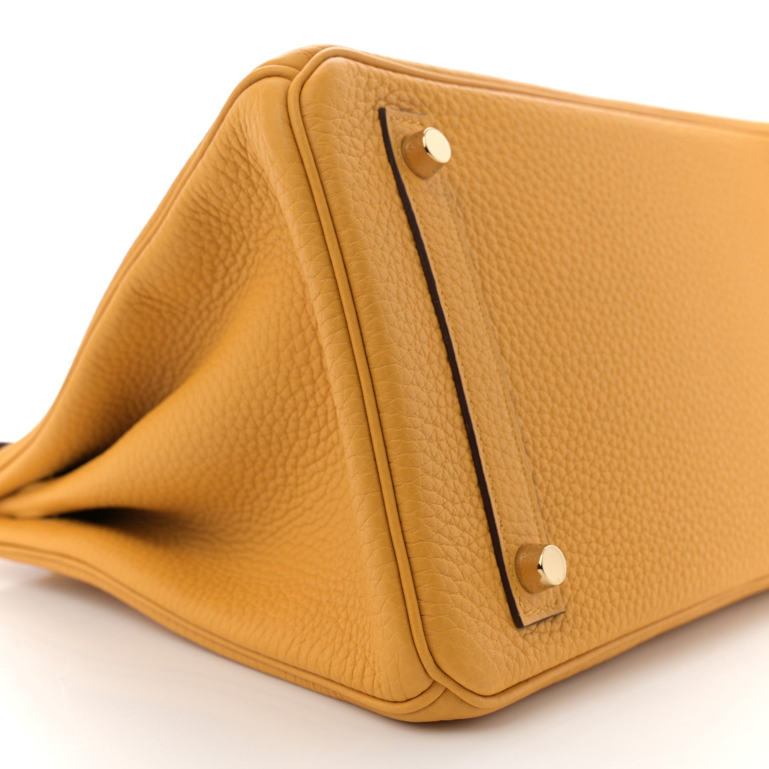 Hermes Togo Horseshoe Birkin 30 Jaune Ambre Rubis 9 of 11