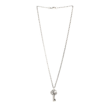 Gucci Sterling Silver Double G Key Pendant Necklace 3 of 4