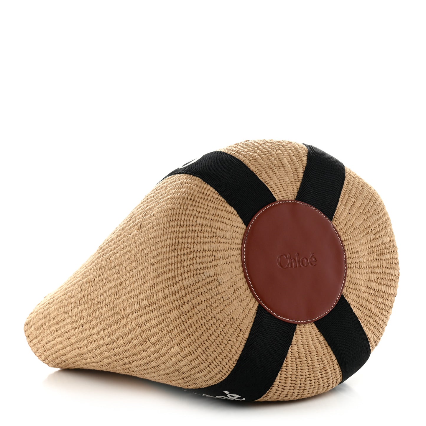 Raffia Large Woody Tote Black