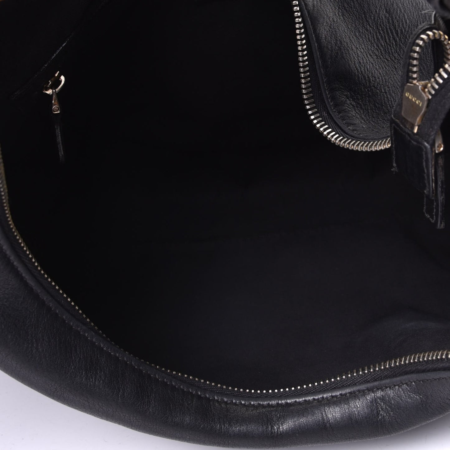 Calfskin Medium Horsebit Chain Hobo Black