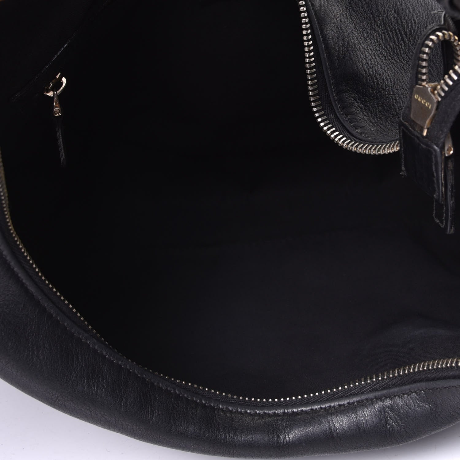 Gucci Calfskin Medium Horsebit Chain Hobo Black 4 of 5