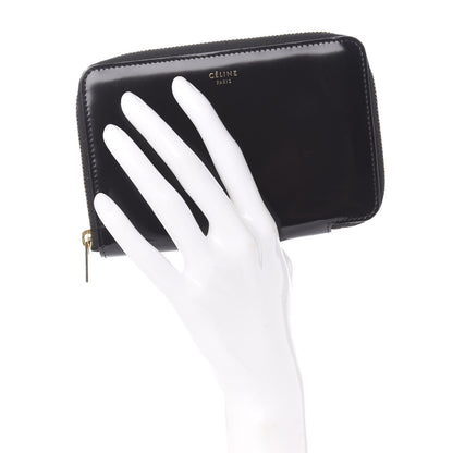 Celine Spazzolato Calfskin Zip Around Multifunction Wallet Black 2 of 9