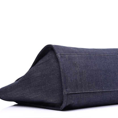 Chanel Denim Medium Deauville Tote Dark Blue 8 of 9