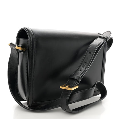 Saint Laurent Box Calfskin Monogram Medium Solferino Satchel Black 3 of 13