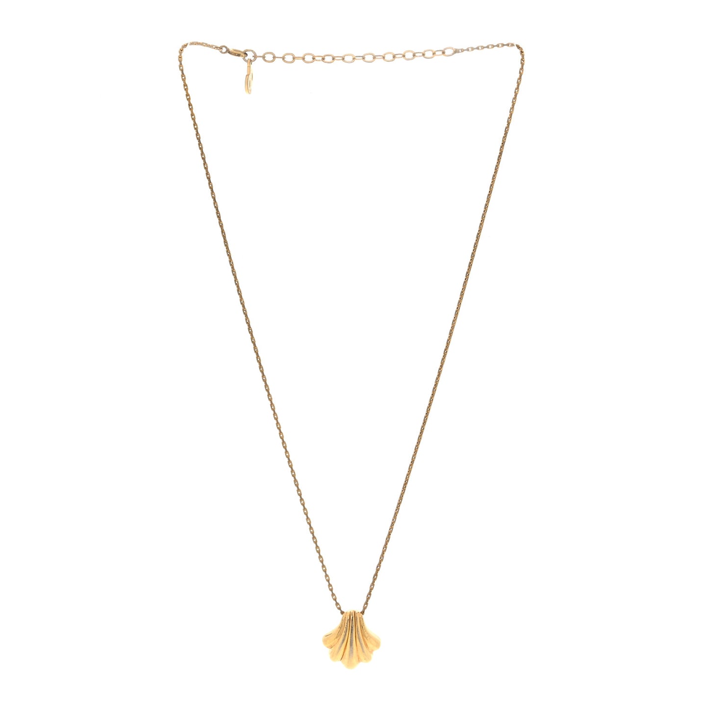 Metal Shell Necklace Gold
