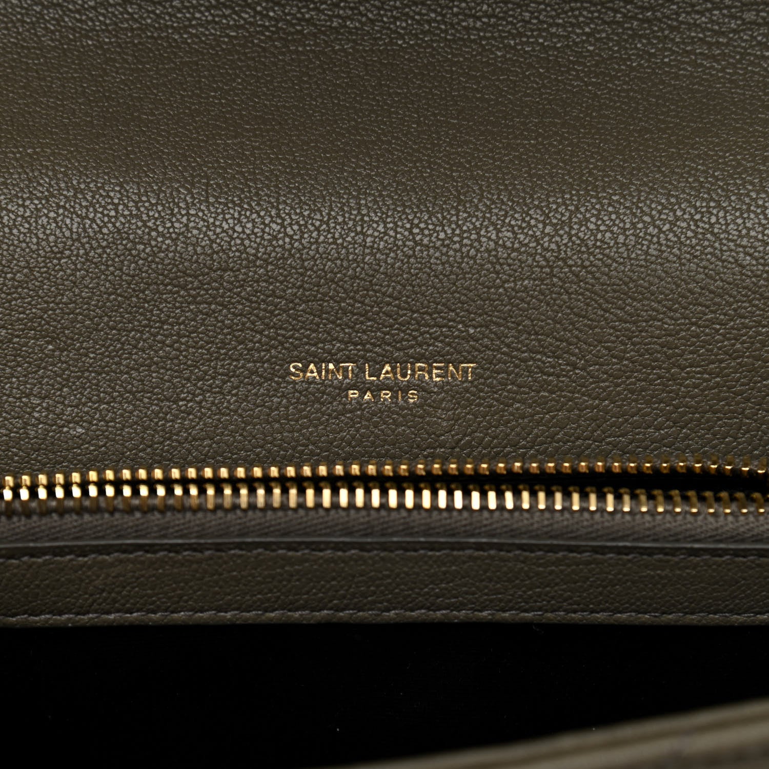 Saint Laurent Sheepskin Matelasse Chevron Monogram Medium College Bag Seaweed 5 of 10