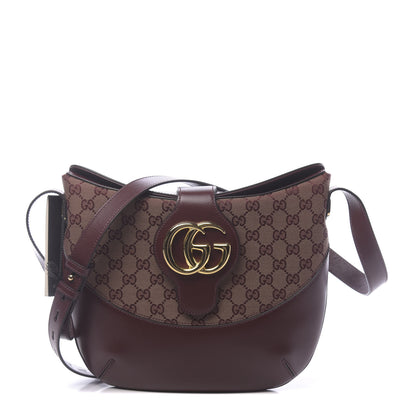 Gucci GG Monogram Calfskin Medium Arli Shoulder Bag Sahara Rubino Chardonnay 1 of 10