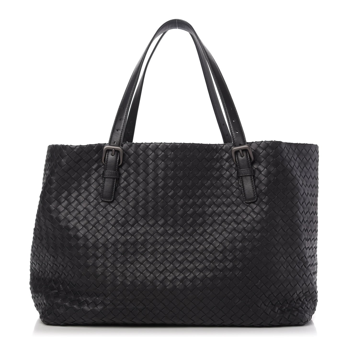 Nappa Intrecciato Large Seamless Tote Black