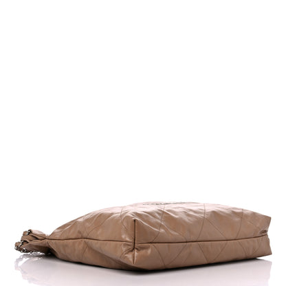 Chanel Shiny Calfskin Quilted Chanel 22 Dark Beige 5 of 10