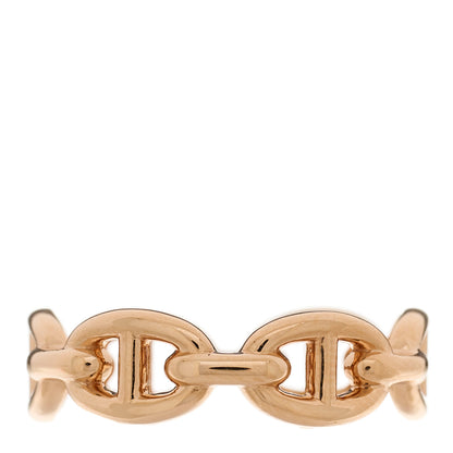 Hermes 18K Rose Gold PM Chaine d'Ancre Enchainee Ring 54 6.75 3 of 6