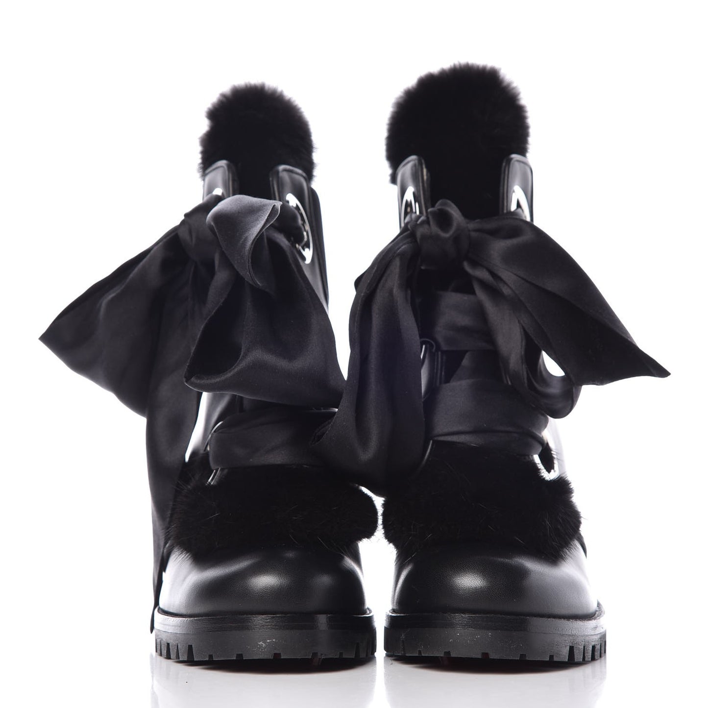 Calfskin Mink Jenny From the Alps 70 Ankle Boots 36.5 Black