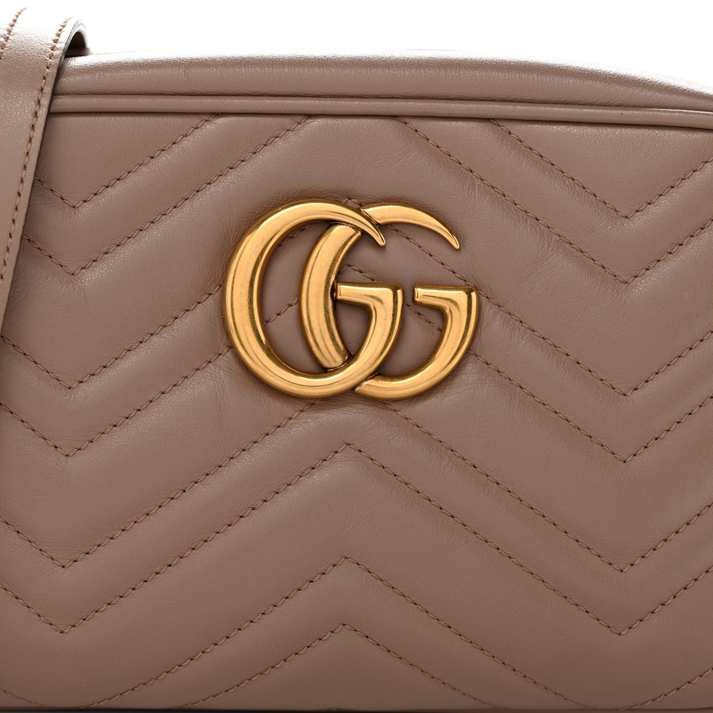 Calfskin Matelasse Small GG Marmont Chain Shoulder Bag Porcelain Rose