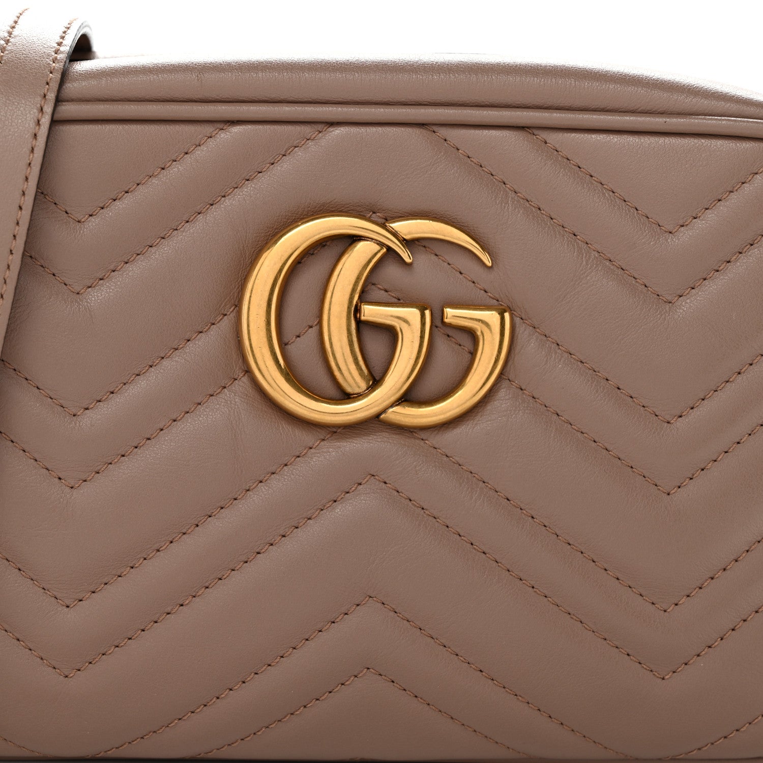 Gucci Calfskin Matelasse Small GG Marmont Chain Shoulder Bag Porcelain Rose 8 of 11