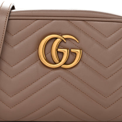 Gucci Calfskin Matelasse Small GG Marmont Chain Shoulder Bag Porcelain Rose 8 of 11