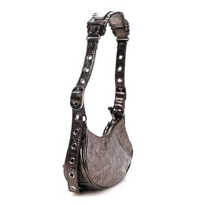 Balenciaga Metallic Agneau Arena Le Cagole Shoulder Bag XS Dark Bronze 4 of 11