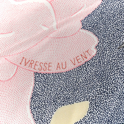 Hermes Silk Ivresse Au Vent Scarf 70 Bleu Rose Vert 5 of 5