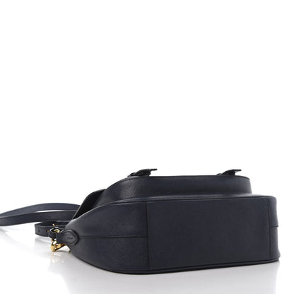 Prada Saffiano Lux Messenger Bag Baltico 4 of 16