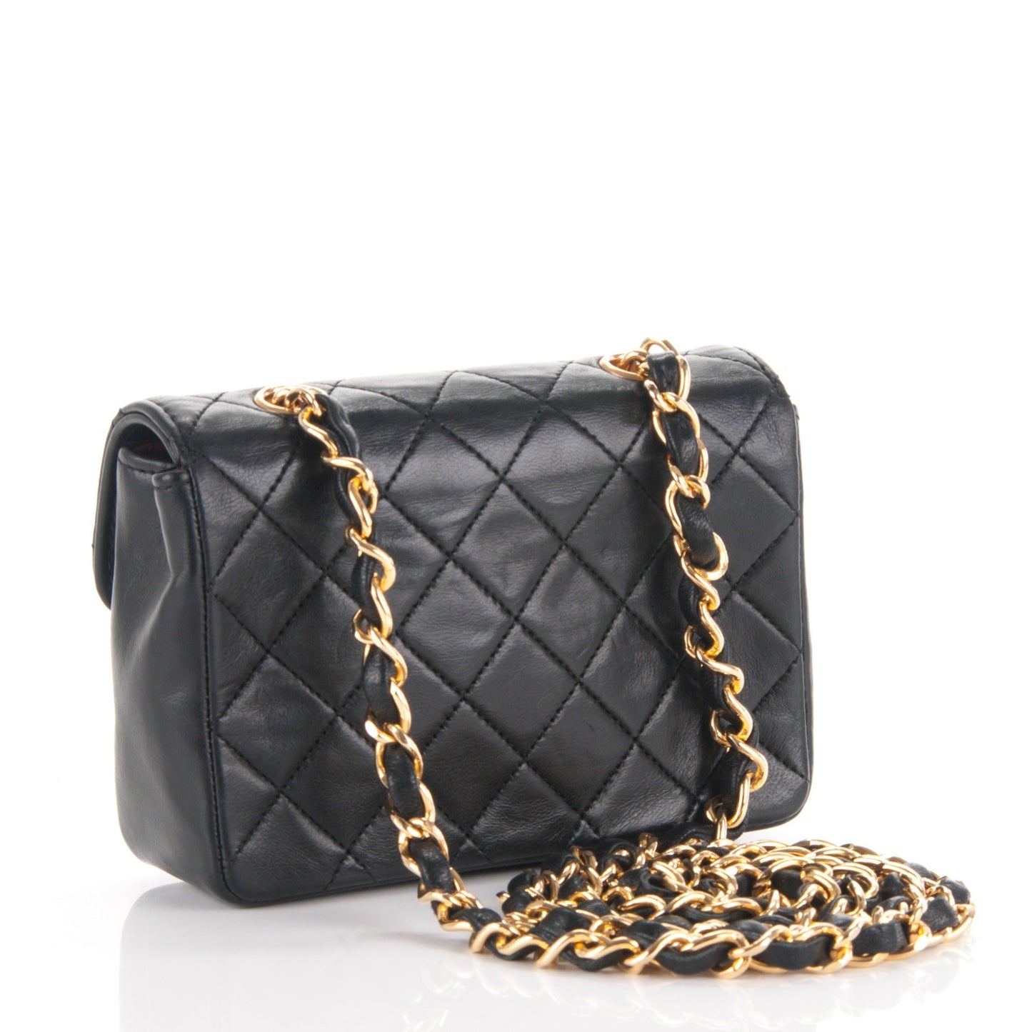Lambskin Quilted Mini Flap Black