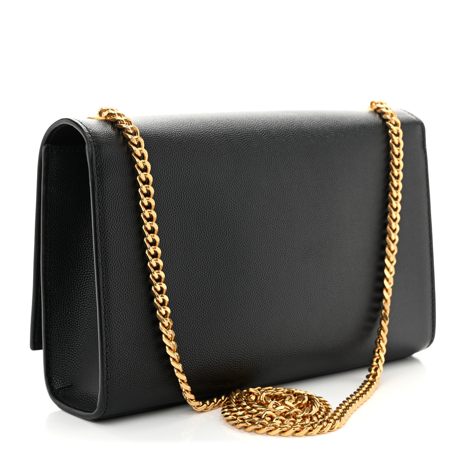 Saint Laurent Grain De Poudre Medium Classic Monogram Kate Satchel Black 3 of 12