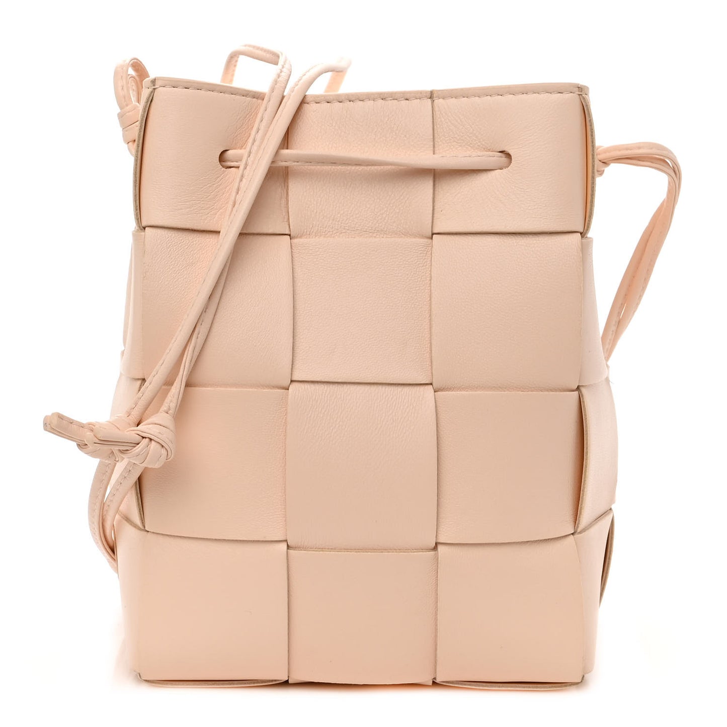 Nappa Maxi Intrecciato Cassette Bucket Bag Melon Washed