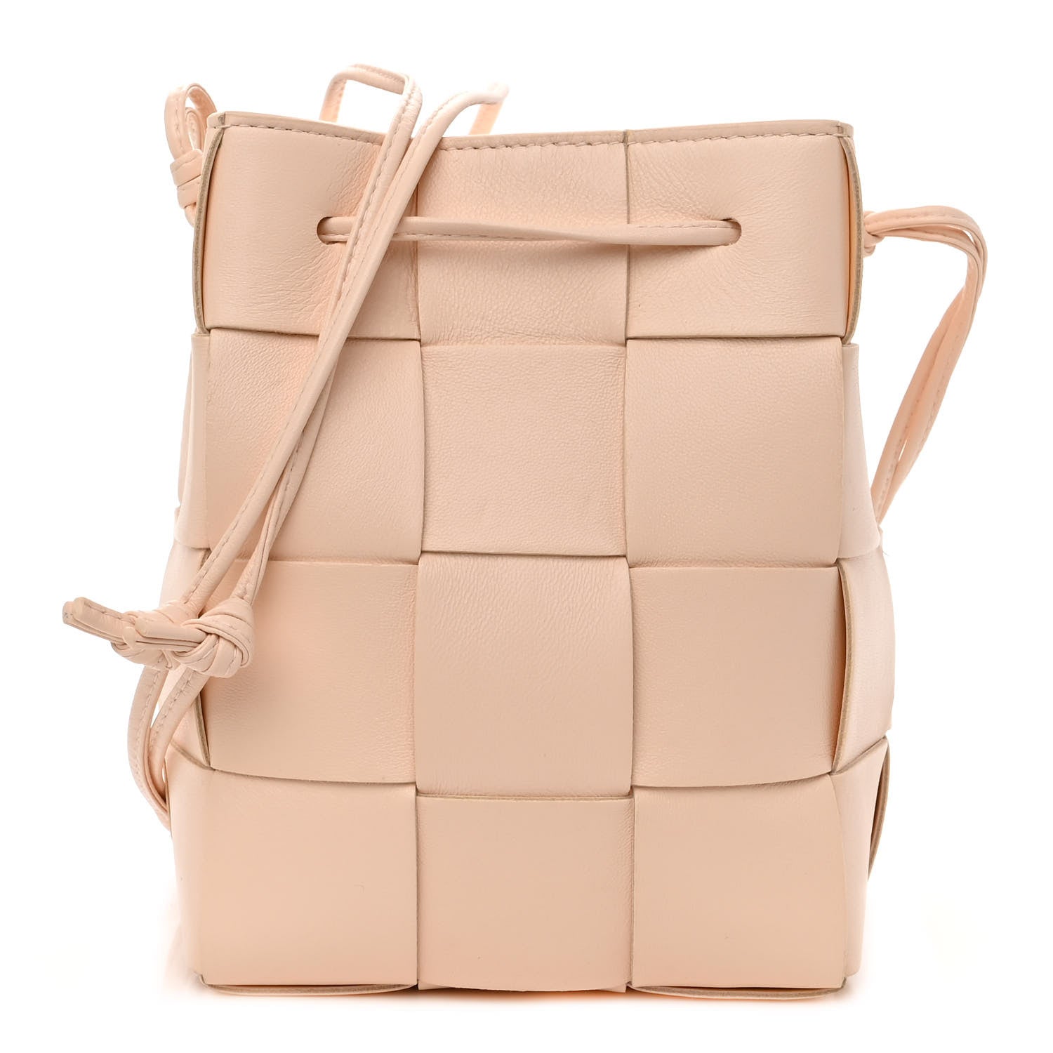 Bottega Veneta Nappa Maxi Intrecciato Cassette Bucket Bag Melon Washed 1 of 10