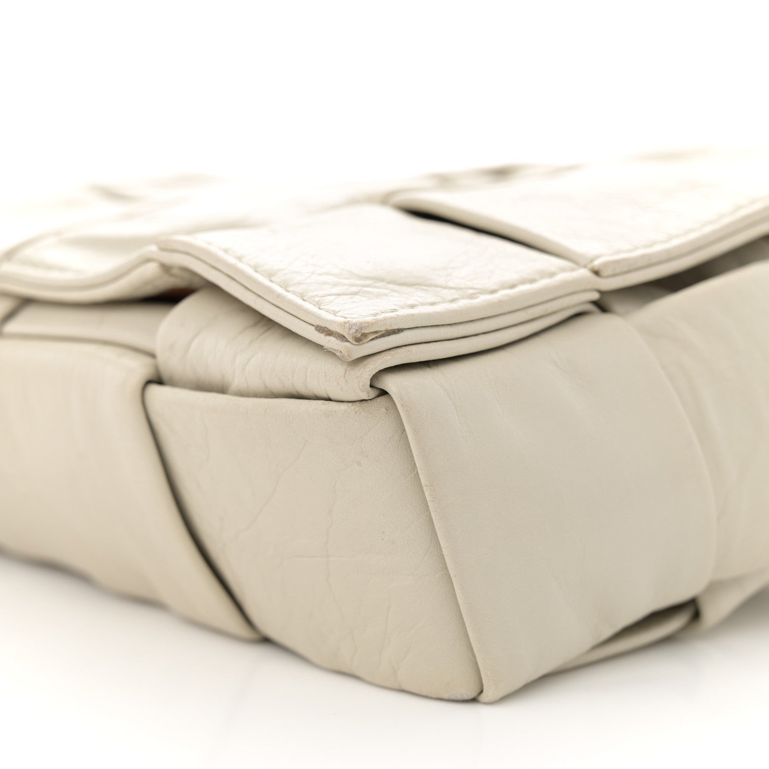 Bottega Veneta Paper Calfskin Intrecciato Stretch Cassette Belt Bag White 9 of 13