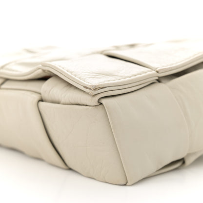 Bottega Veneta Paper Calfskin Intrecciato Stretch Cassette Belt Bag White 9 of 13