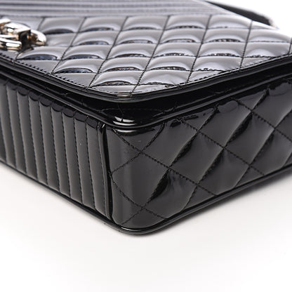 Chanel Iridescent Patent Quilted Medium Coco Boy Flap Black 8 of 10
