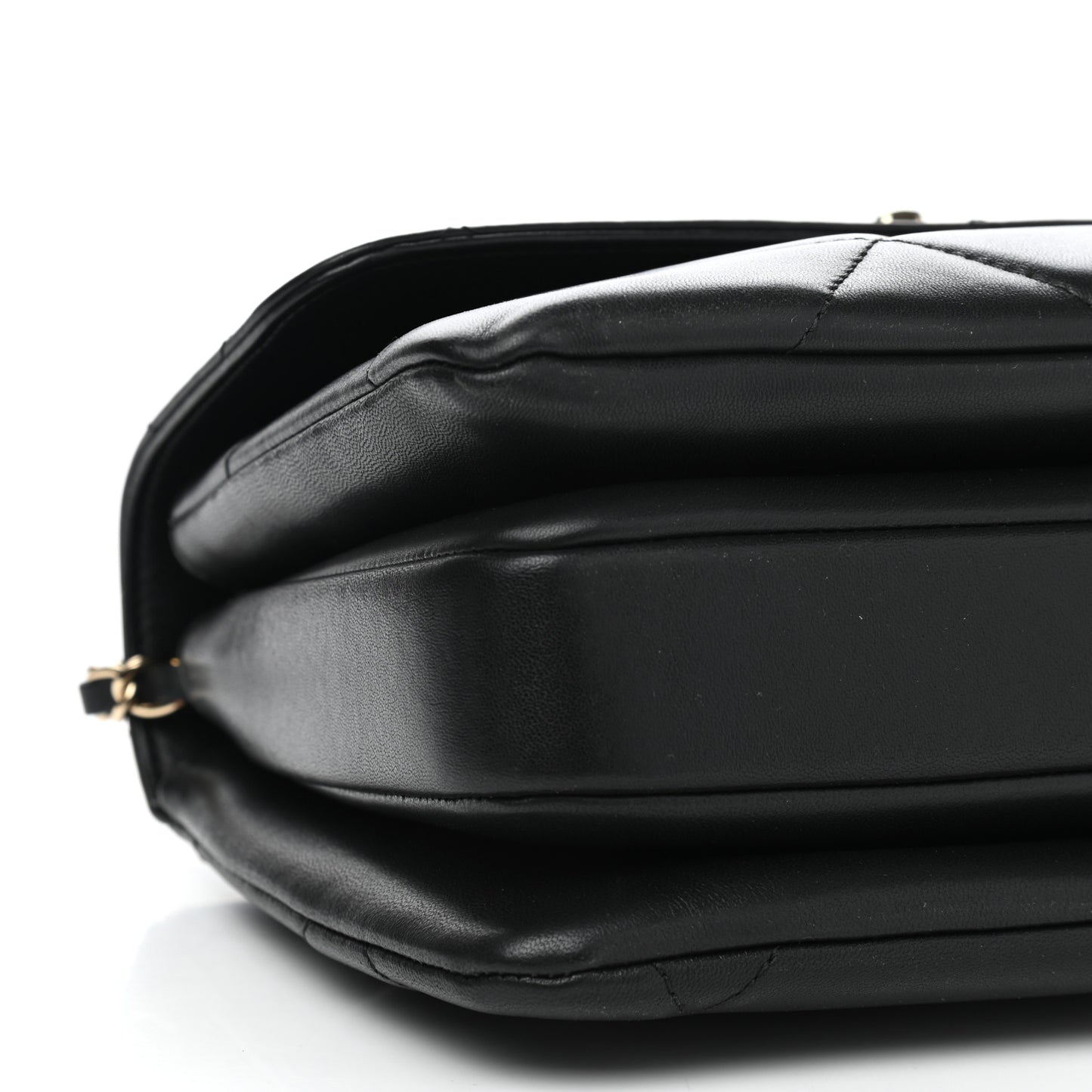 Lambskin Quilted Small Trendy CC Dual Handle Flap Bag Black