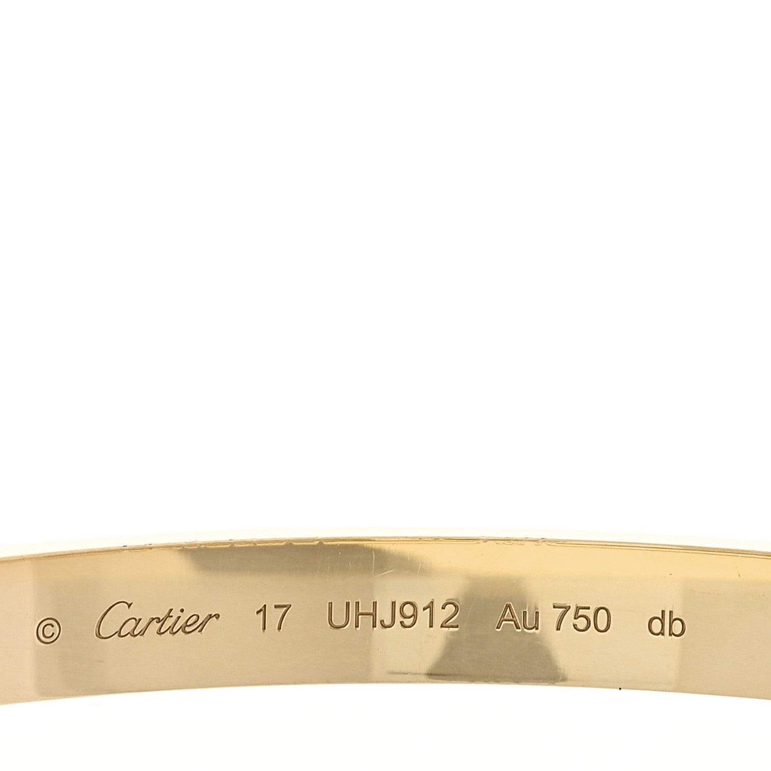 Cartier 18K Yellow Gold LOVE Bracelet 17 8 of 9