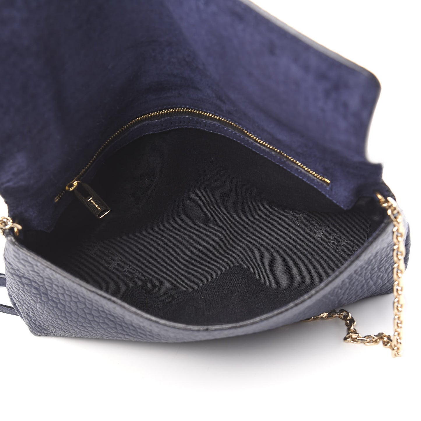 Signature Grain Medium Mildenhall Crossbody Bag Blue Carbon