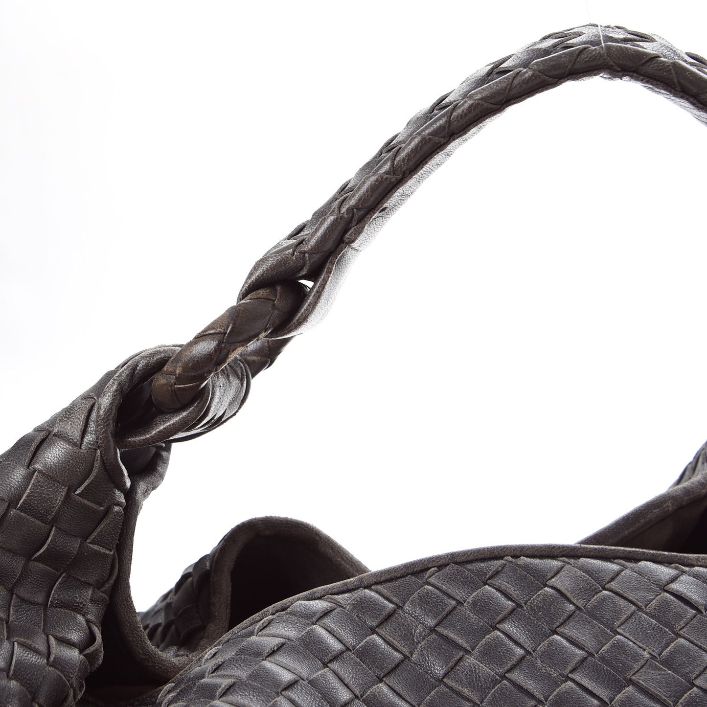 Nappa Intrecciato Sloane Hobo Ferro Gray