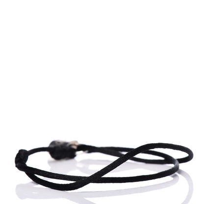 Louis Vuitton Sterling Silver Lockit Adjustable Cord Bracelet Black 3 of 4