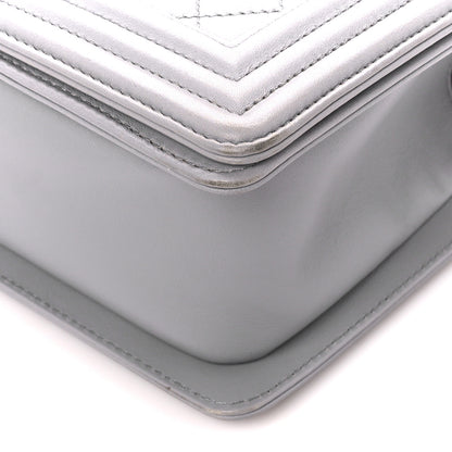Chanel Lambskin Quilted Medium Boy Flap Grey 10 of 11
