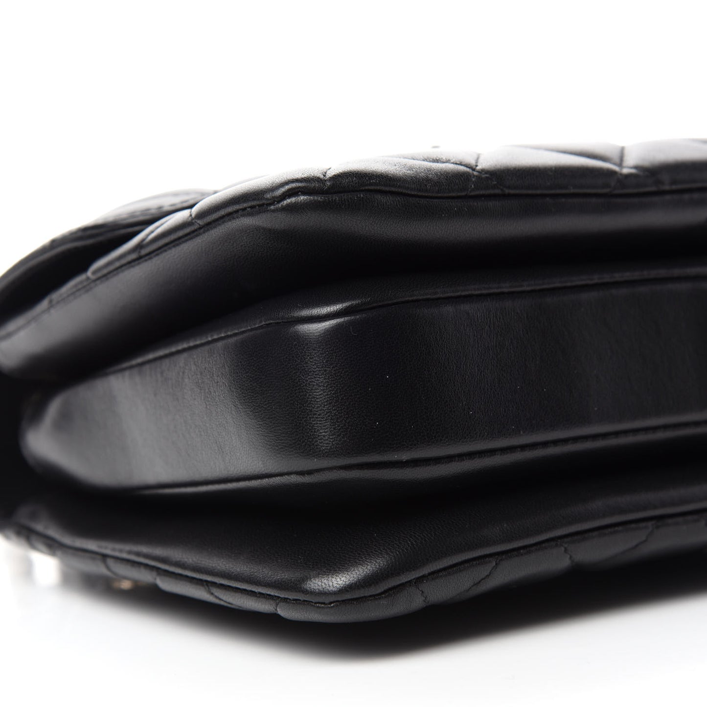 Lambskin Quilted Small Trendy CC Dual Handle Flap Bag Black