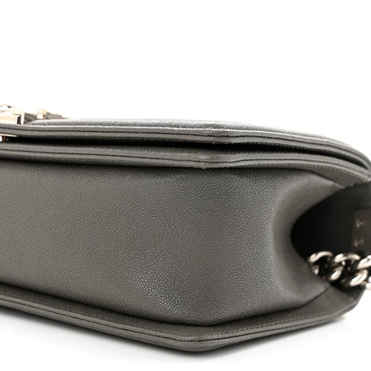 Chanel Caviar Quilted Medium Boy Flap Grey 10 of 13