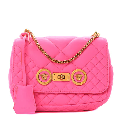 Versace Nappa Quilted Icon Shoulder Bag Pink 1 of 10