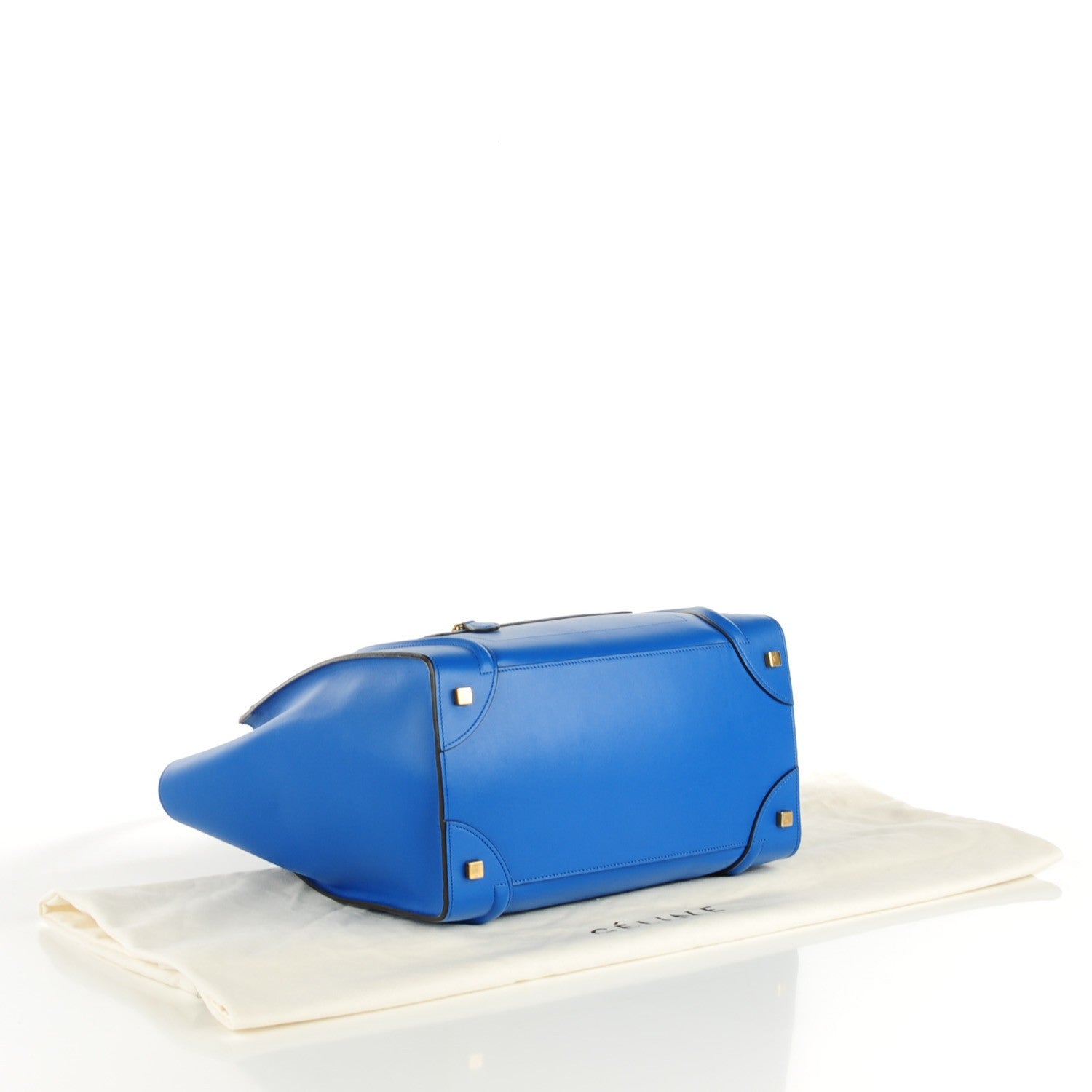 Celine Palmelato Calfskin Mini Luggage Electric Blue 4 of 8