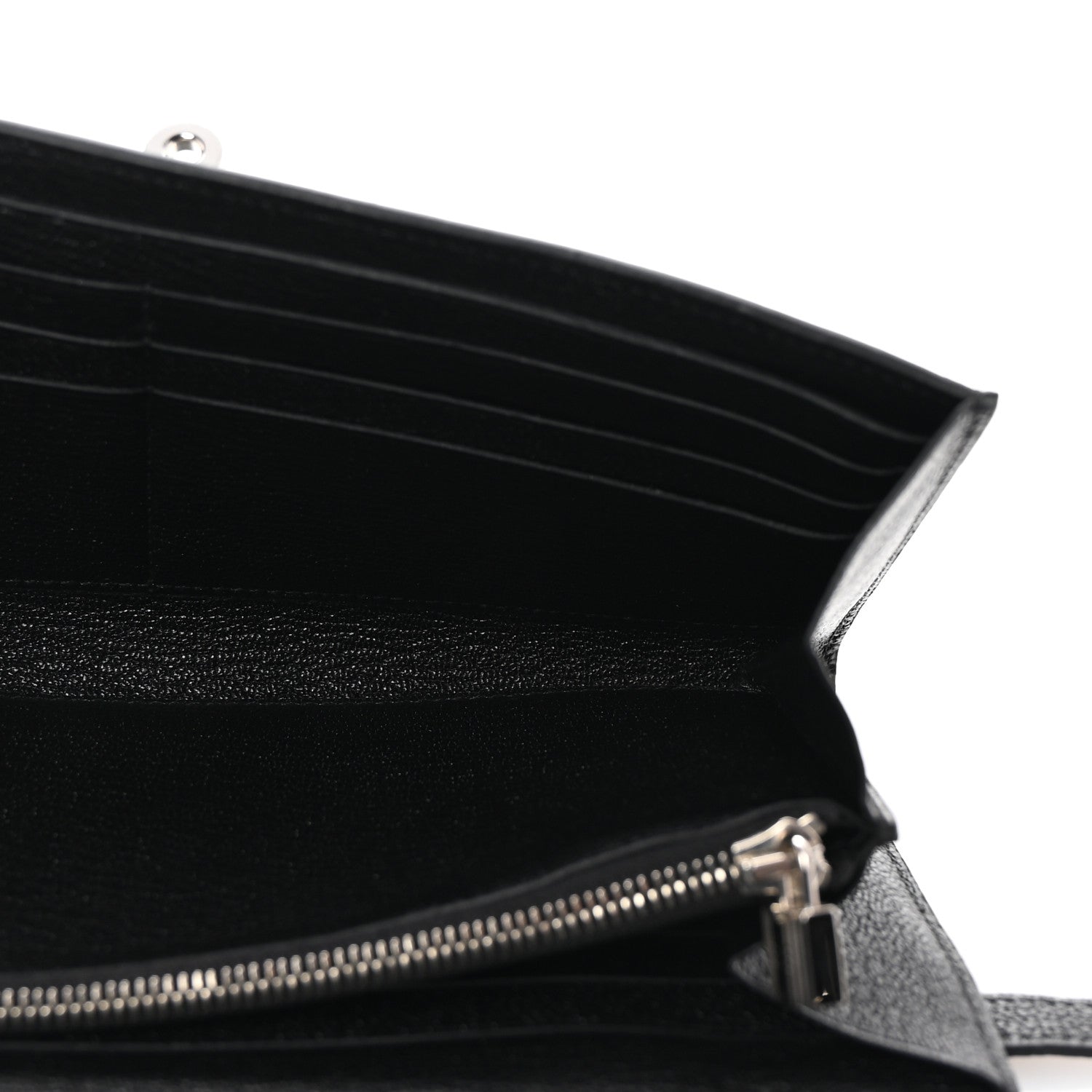Hermes Chevre Mysore Kelly Longue Wallet Black 5 of 7