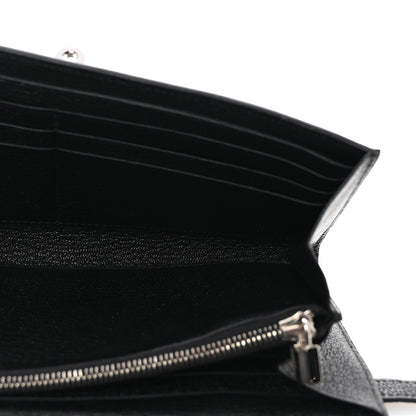 Hermes Chevre Mysore Kelly Longue Wallet Black 5 of 7